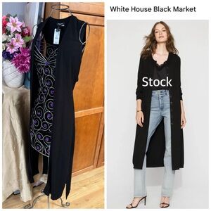 White House Black Market Black Sleeveless Coverup